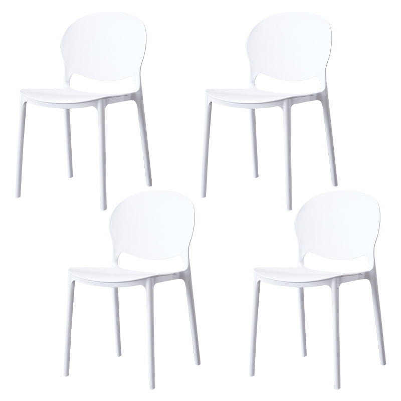 Scandinavische keuken Open achterkant Matte afwerking Plastic eetkamerstoel