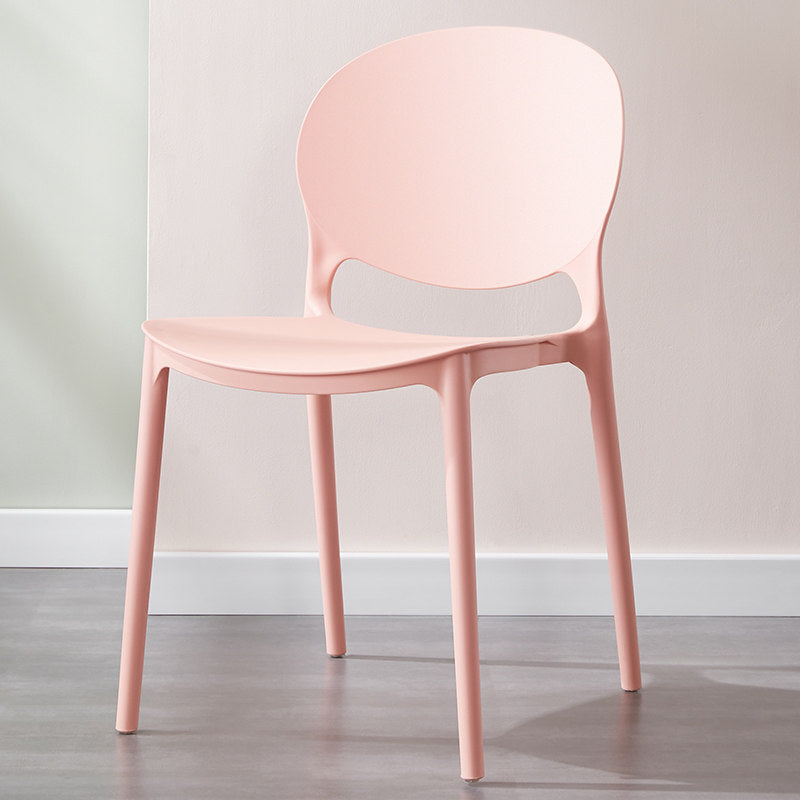 Scandinavische keuken Open achterkant Matte afwerking Plastic eetkamerstoel