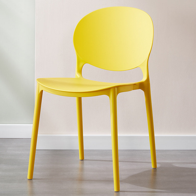 Scandinavische keuken Open achterkant Matte afwerking Plastic eetkamerstoel