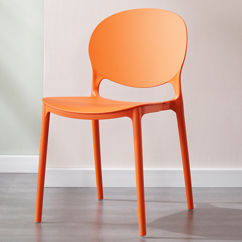 Scandinavische keuken Open achterkant Matte afwerking Plastic eetkamerstoel