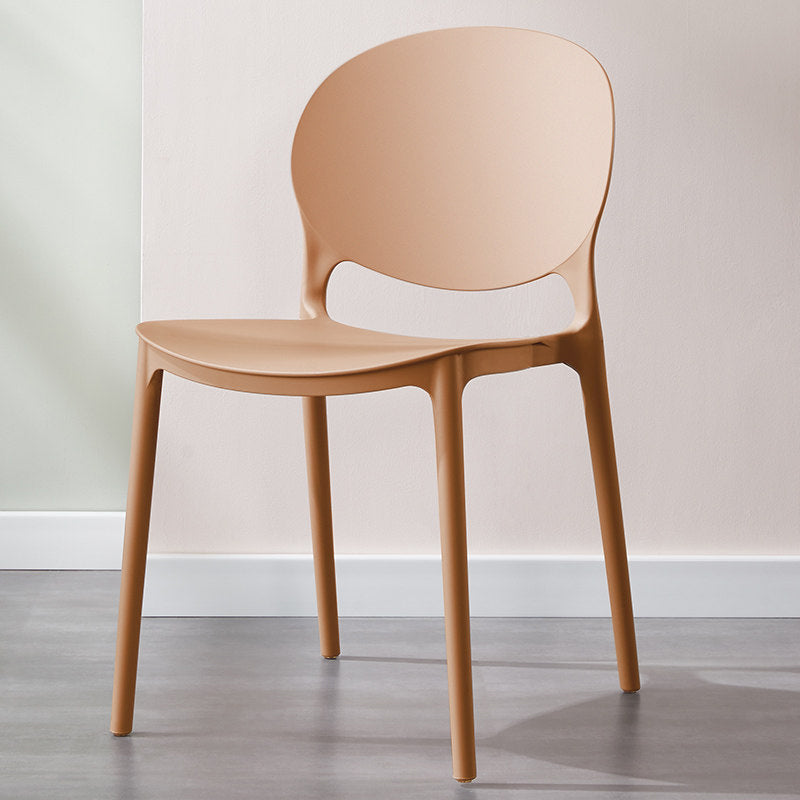 Scandinavische keuken Open achterkant Matte afwerking Plastic eetkamerstoel