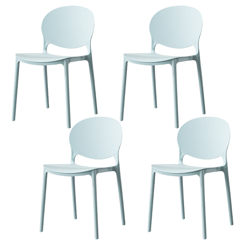 Scandinavische keuken Open achterkant Matte afwerking Plastic eetkamerstoel