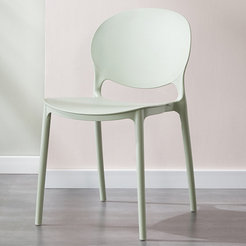 Scandinavische keuken Open achterkant Matte afwerking Plastic eetkamerstoel
