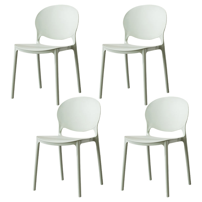 Scandinavische keuken Open achterkant Matte afwerking Plastic eetkamerstoel