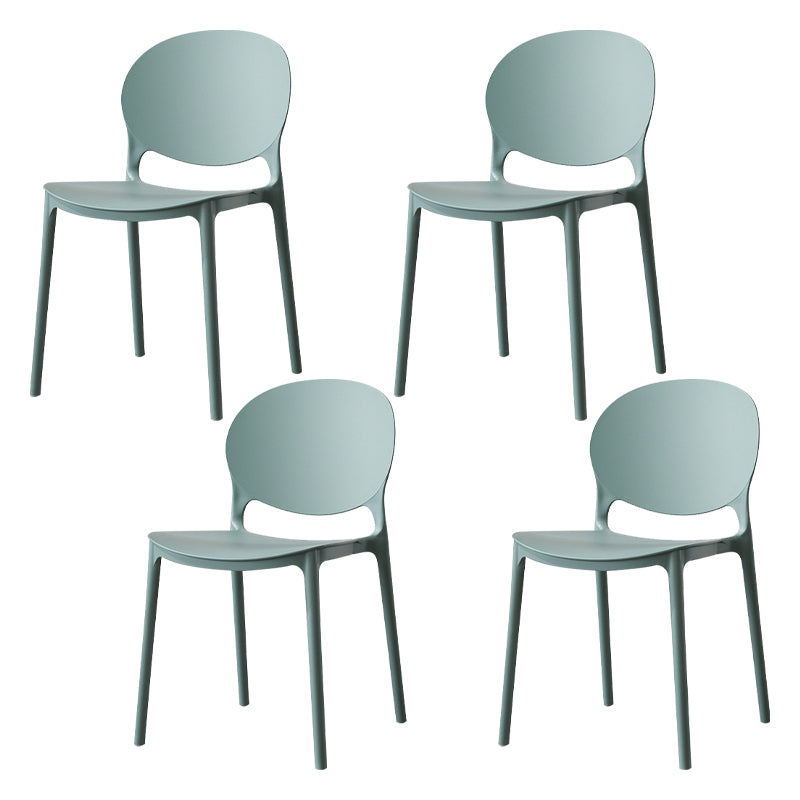 Scandinavische keuken Open achterkant Matte afwerking Plastic eetkamerstoel