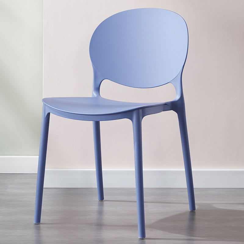Scandinavische keuken Open achterkant Matte afwerking Plastic eetkamerstoel