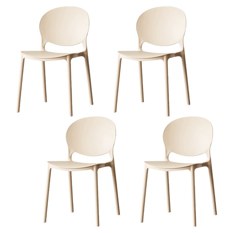 Scandinavische keuken Open achterkant Matte afwerking Plastic eetkamerstoel