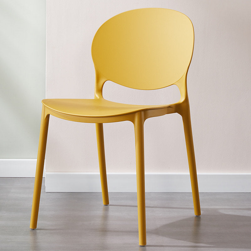 Scandinavische keuken Open achterkant Matte afwerking Plastic eetkamerstoel