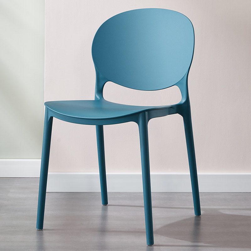 Scandinavische keuken Open achterkant Matte afwerking Plastic eetkamerstoel