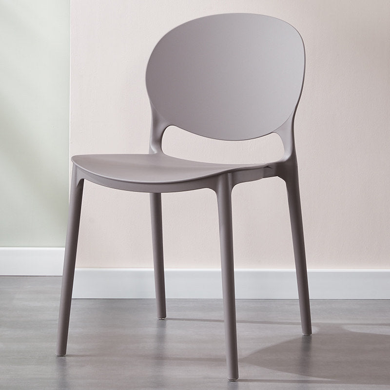 Scandinavische keuken Open achterkant Matte afwerking Plastic eetkamerstoel