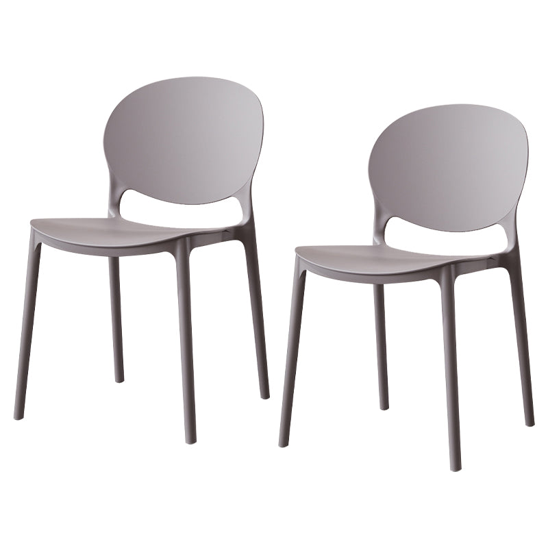 Scandinavische keuken Open achterkant Matte afwerking Plastic eetkamerstoel
