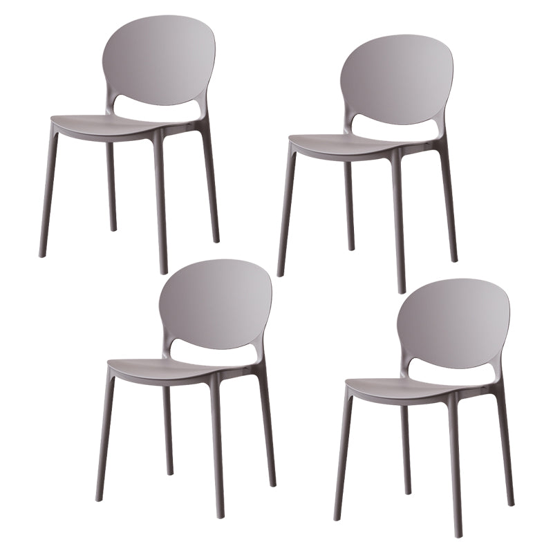 Scandinavische keuken Open achterkant Matte afwerking Plastic eetkamerstoel