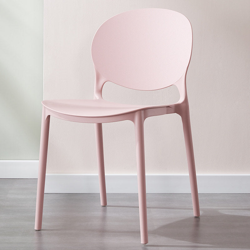 Scandinavische keuken Open achterkant Matte afwerking Plastic eetkamerstoel