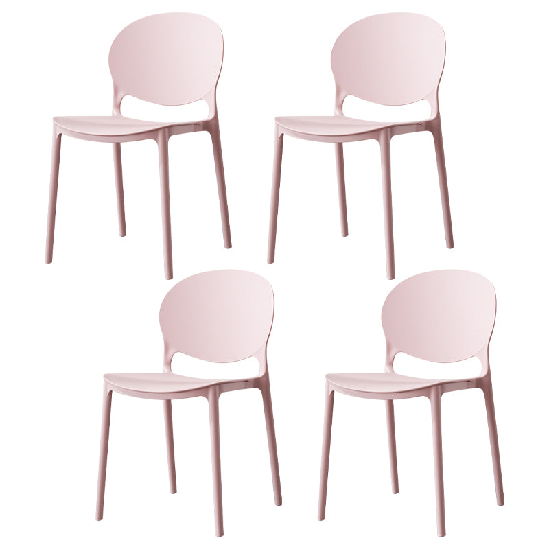 Scandinavische keuken Open achterkant Matte afwerking Plastic eetkamerstoel