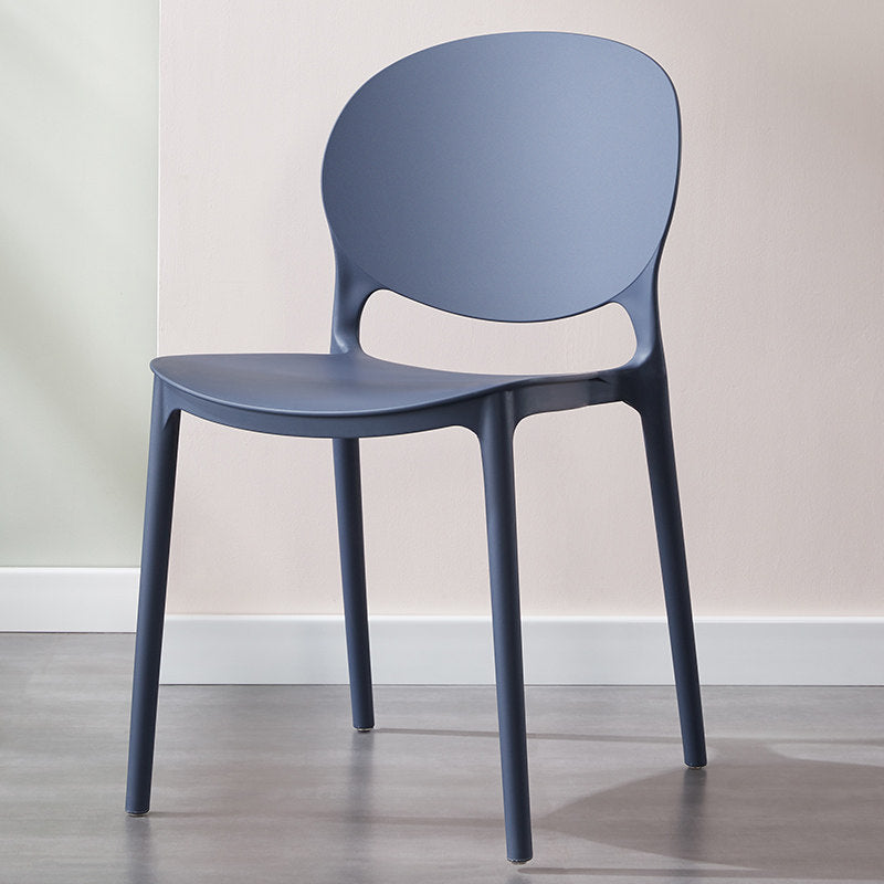Scandinavische keuken Open achterkant Matte afwerking Plastic eetkamerstoel