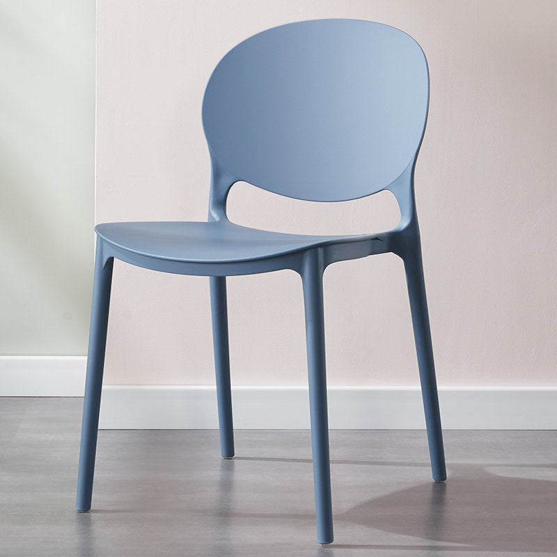 Scandinavische keuken Open achterkant Matte afwerking Plastic eetkamerstoel