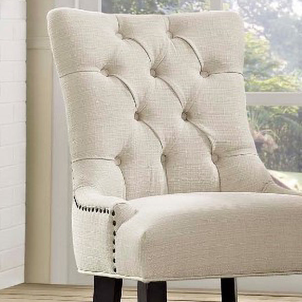 Silla auxiliar tradicional tapizada para el hogar Parsons Silla de comedor con acabado mate y patas negras