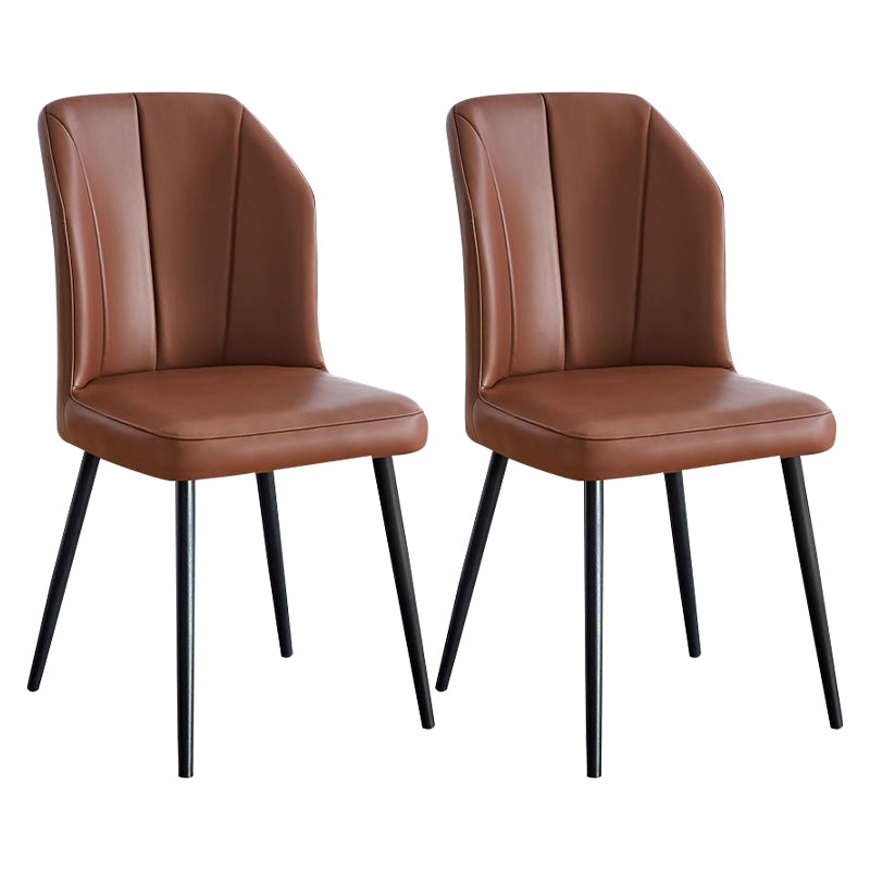 Silla contemporánea del comedor del metal Silla sin brazos Wingback para el uso del restaurante