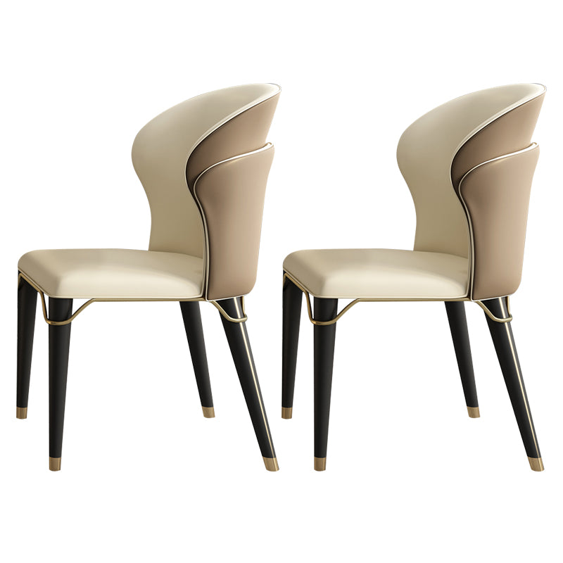 Sillas sin brazos de comedor de madera Glam, sillón con respaldo para uso en restaurantes