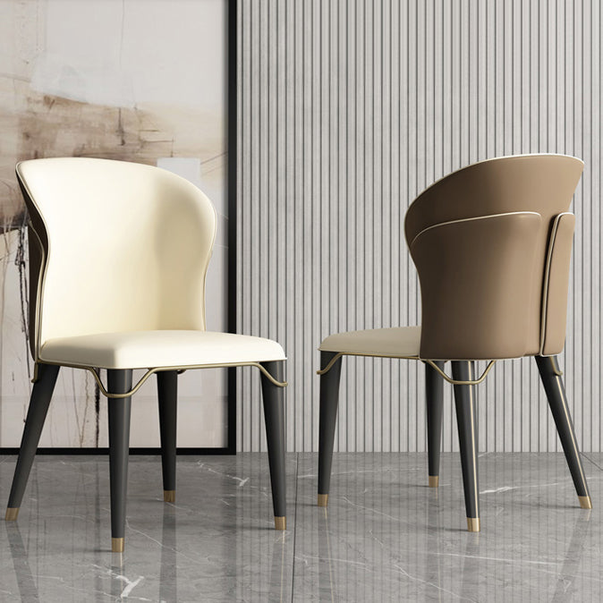 Sillas sin brazos de comedor de madera Glam, sillón con respaldo para uso en restaurantes