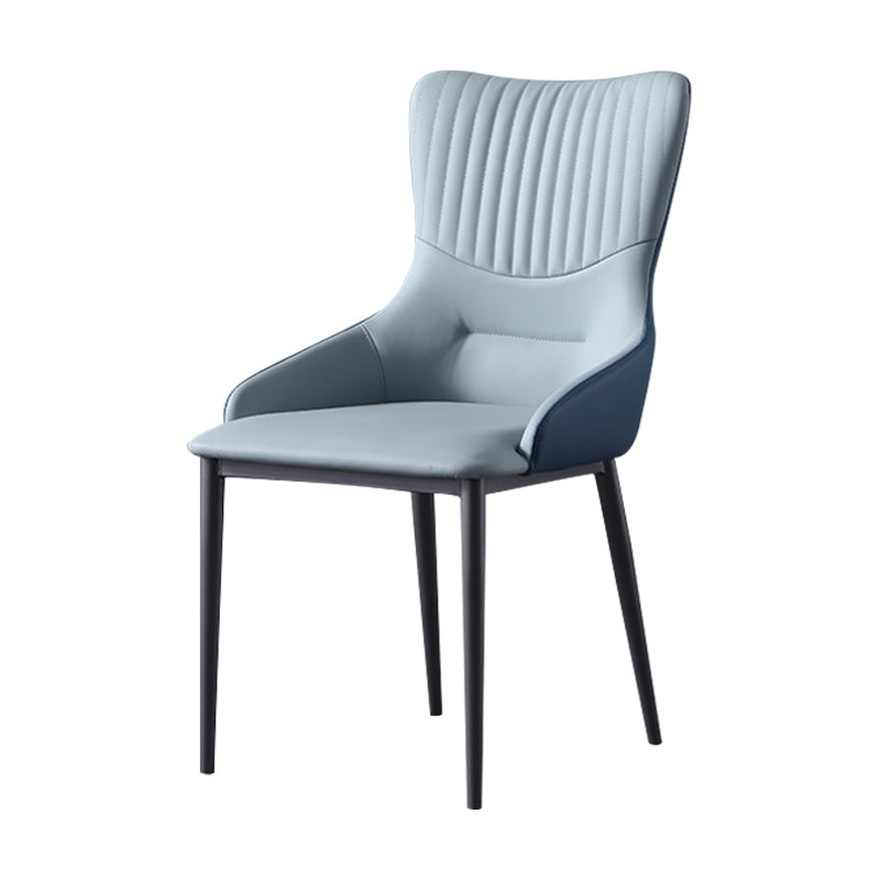 Silla de comedor de metal moderna, silla de comedor tapizada de tela de lino para uso en restaurantes