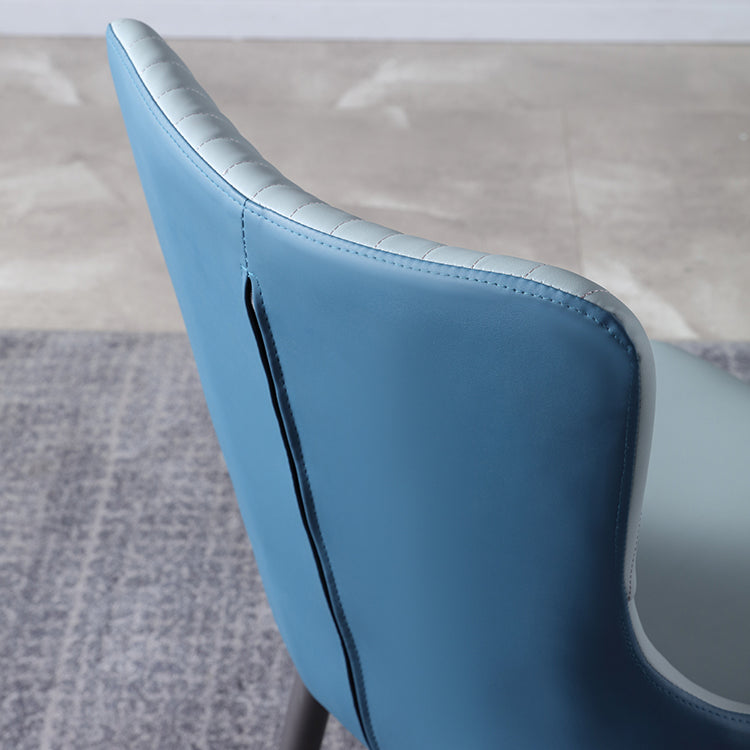 Silla de comedor de metal moderna, silla de comedor tapizada de tela de lino para uso en restaurantes