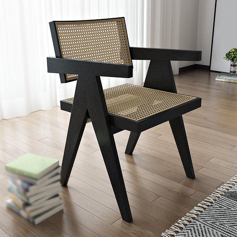 Fauteuil de salle à manger en bois traditionnel, chaises de salle à manger en osier pour usage domestique