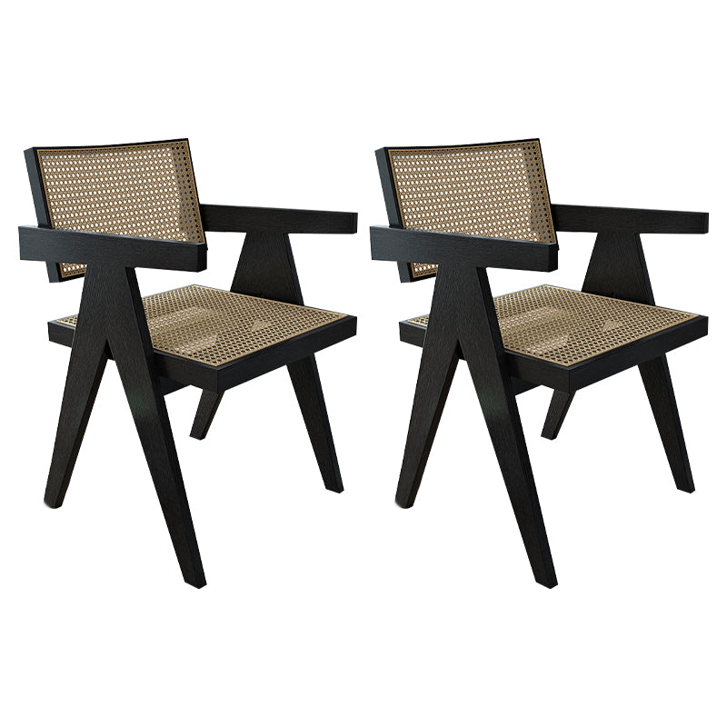 Fauteuil de salle à manger en bois traditionnel, chaises de salle à manger en osier pour usage domestique