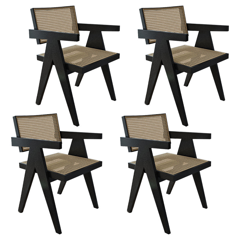Fauteuil de salle à manger en bois traditionnel, chaises de salle à manger en osier pour usage domestique
