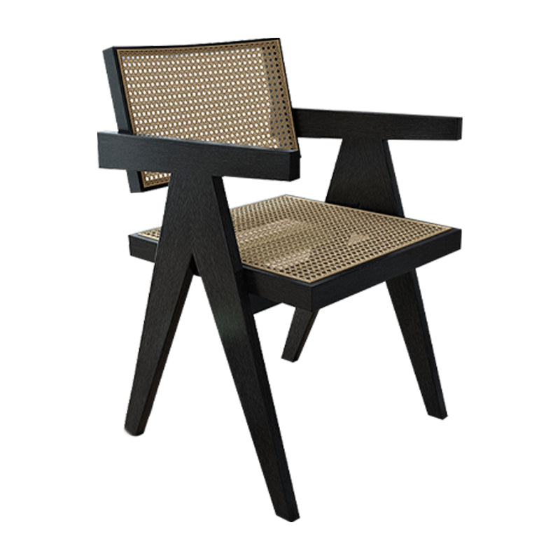 Fauteuil de salle à manger en bois traditionnel, chaises de salle à manger en osier pour usage domestique