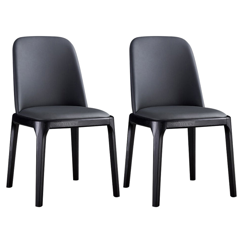 Chaise d'appoint en cuir industriel, finition mate, chaise de salle à manger Parsons