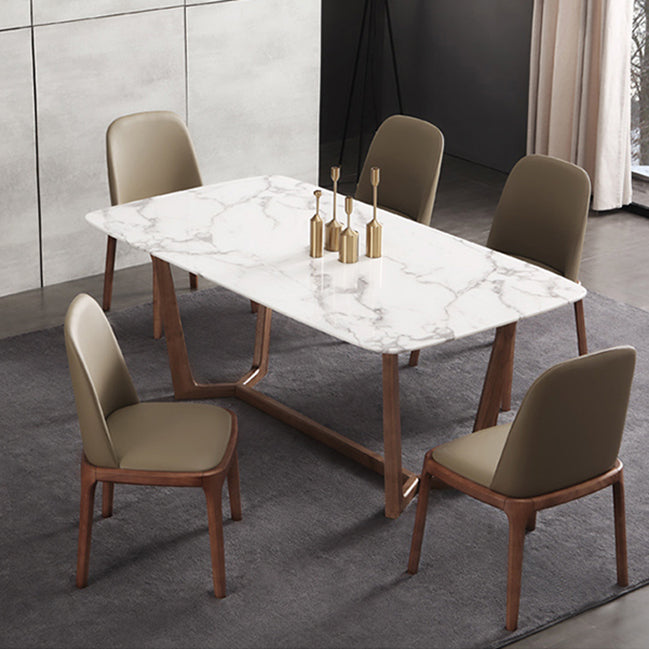 Chaise d'appoint en cuir industriel, finition mate, chaise de salle à manger Parsons