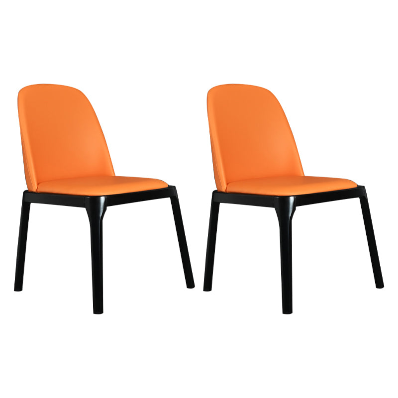 Chaise d'appoint en cuir industriel, finition mate, chaise de salle à manger Parsons