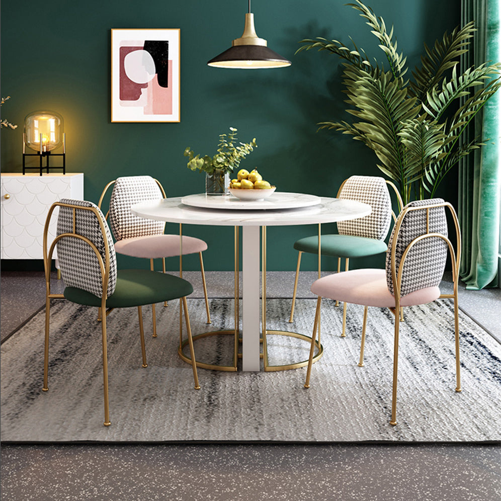 Glam – chaise d'appoint à dossier solide pour chambre à coucher, en velours, finition mate, avec pieds dorés