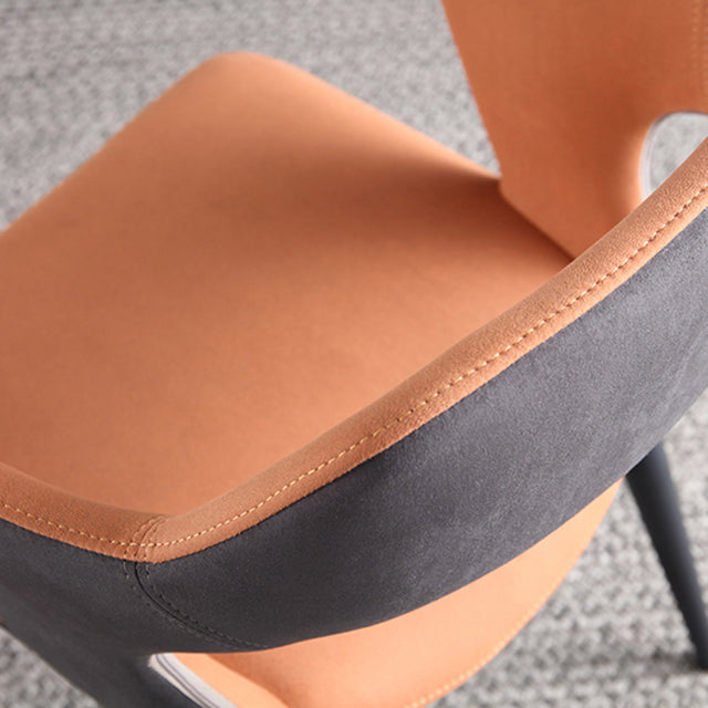 Chaise de salle à manger contemporaine de finition mate de dos ouvert de chaise de bras de restaurant de tissu