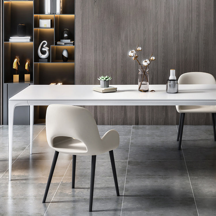 Simplicity Sintered Stone Rectangle Table 4 Legs Base Table for Home