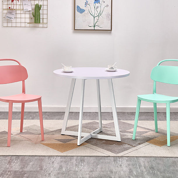 Metal Contemporary Dining Table Indoor Round Table for Kitchen
