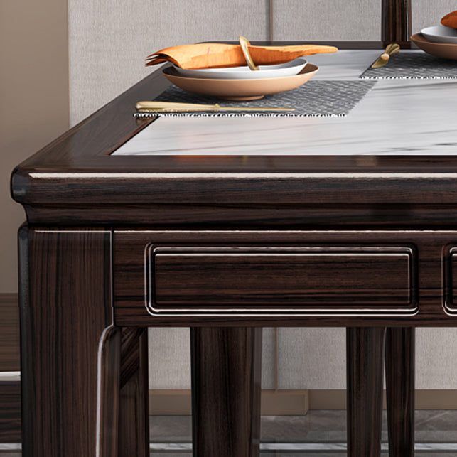 54.3 "L x 33.5" W x 29.5 "H Rectángulo 4 Piernas Mesa de lujo Fuera para comedor para comedor