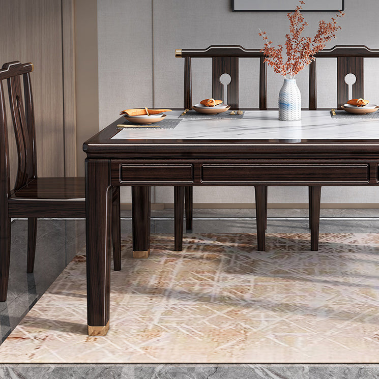 54.3 "L x 33.5" W x 29.5 "H Rectángulo 4 Piernas Mesa de lujo Fuera para comedor para comedor