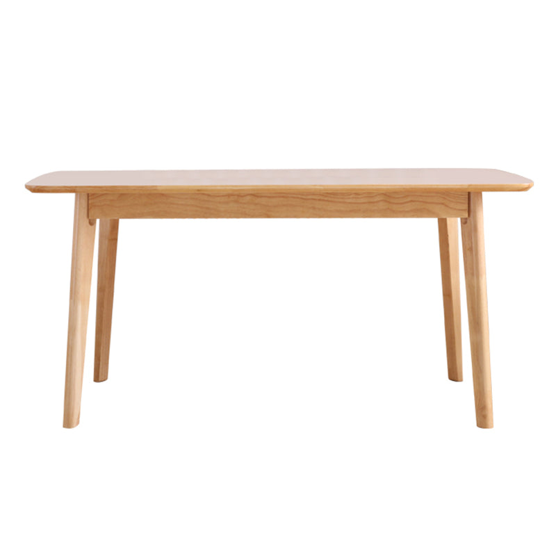 Modern Rectangle Dining Table Solid Wood 4 Legs Dining Table for Home Use