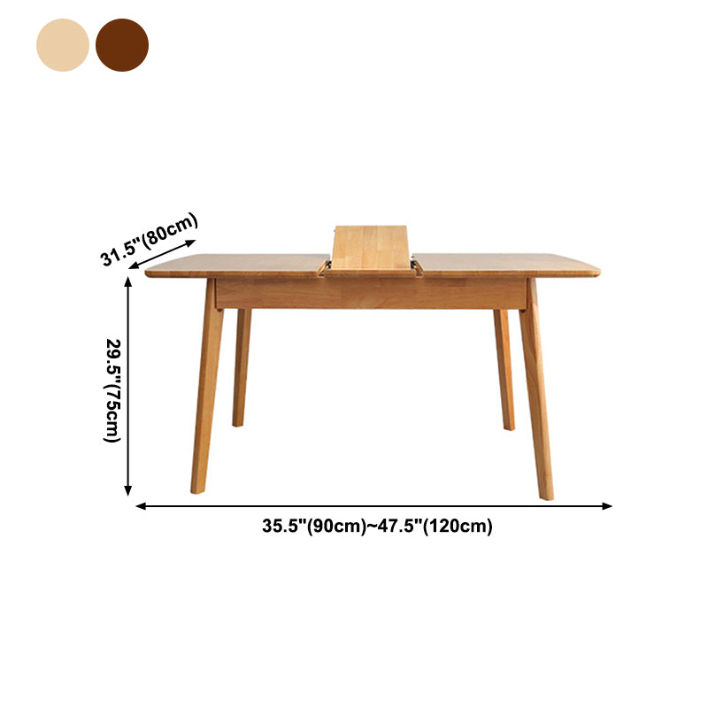 Moderner Stil eines Esstischs Rechteck fester Holz-Tropfen-Blatt-Tisch mit 4 Beinen