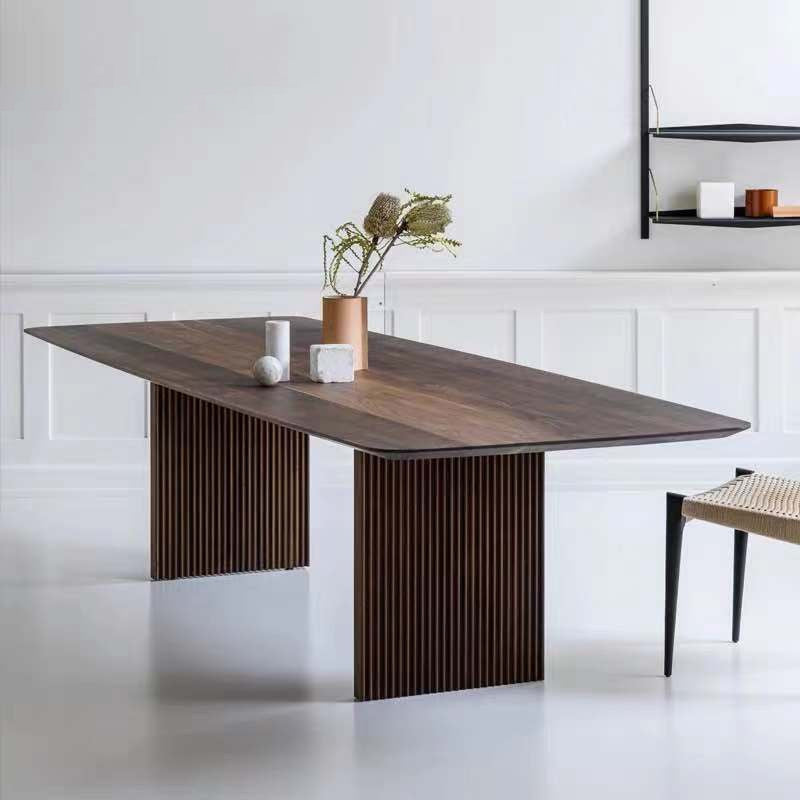Mesa de madera contemporánea de madera maciza mesa de madera para comedor para comedor