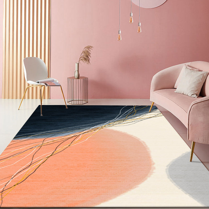 Creative Nordic Living Room Rug Colorful Indoor Rug Non-Slip Backing Area Carpet