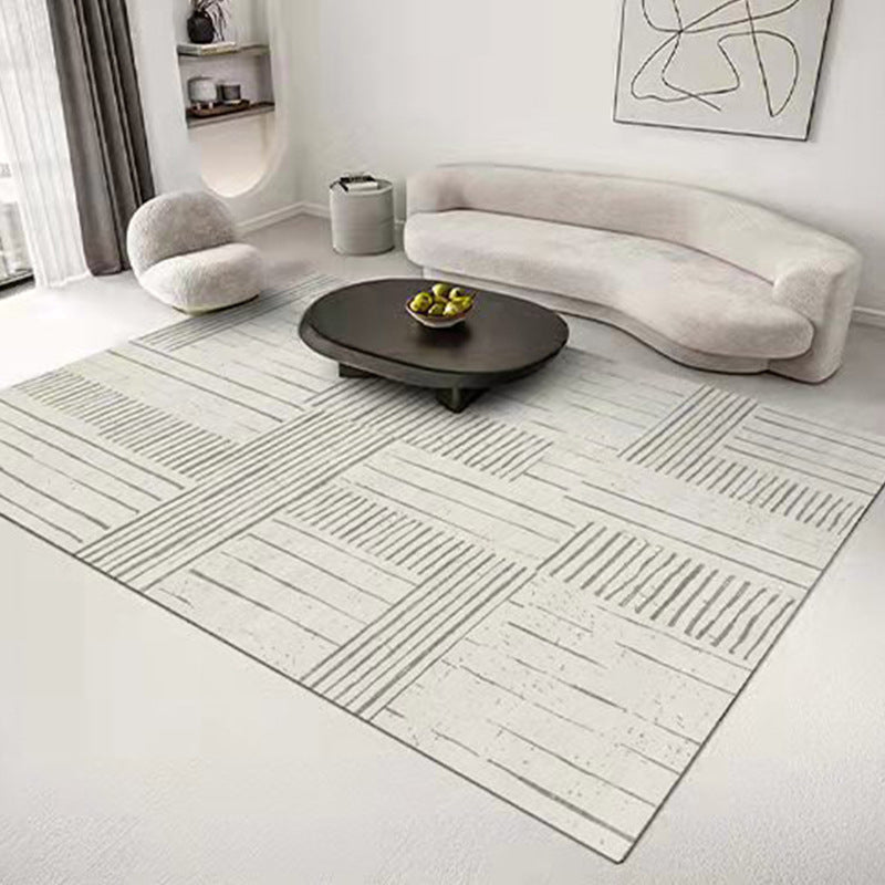 Simplicity Area Rug Polyester Indoor Carpet Stain Resistant Rug for Living Room Decoration