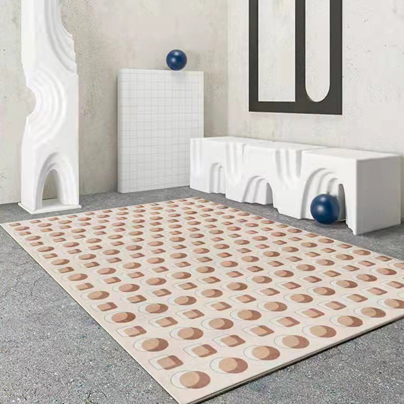Simplicity Area Rug Polyester Indoor Carpet Stain Resistant Rug for Living Room Decoration