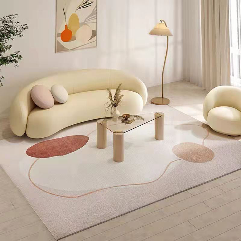 Tapis de zone de lignes de bloc de couleur nordique tapis d'intérieur tapis résistant aux taches pour la décoration de la maison