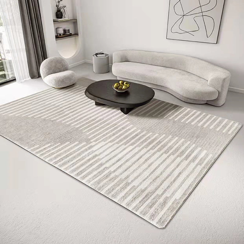 Tapis de zone de lignes de bloc de couleur nordique tapis d'intérieur tapis résistant aux taches pour la décoration de la maison
