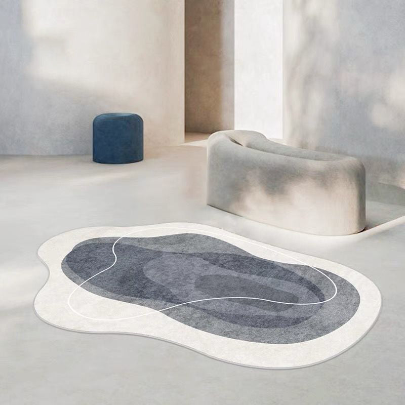 Light Luxury Irregular Carpet Area Rug Polyester Stain Resistant Rug for Home Decoration
