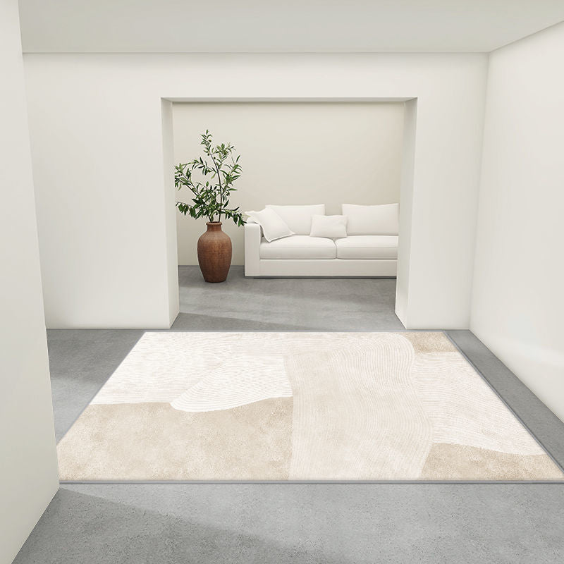 Area Rug Creative Minimalist Carpet Polyester Anti-Slip Backing Rug for Living Room
