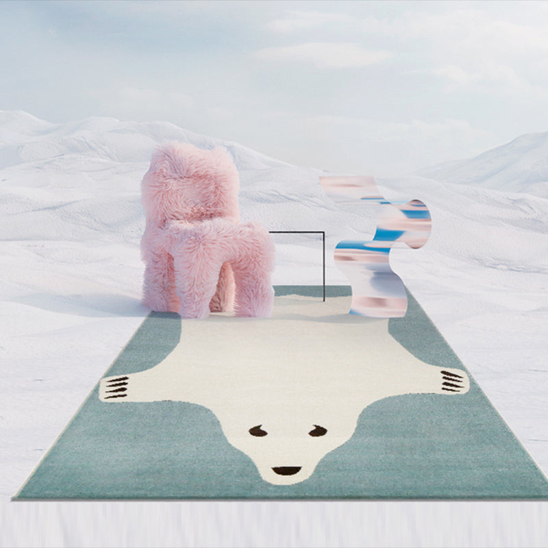 Dark Brown Animal Rug Polyester Indoor Rug Stain Resistant Rug for Living Room